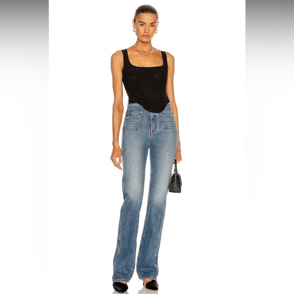 Miaou Campbell Zip back Corset S Black Mesh - Picture 6 of 12